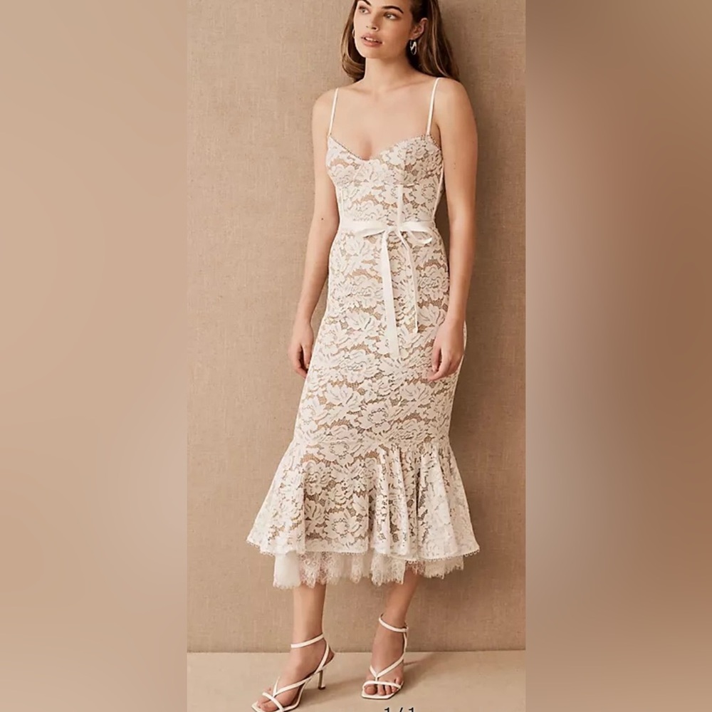 V. Chapman Naomi Midi Dress, White